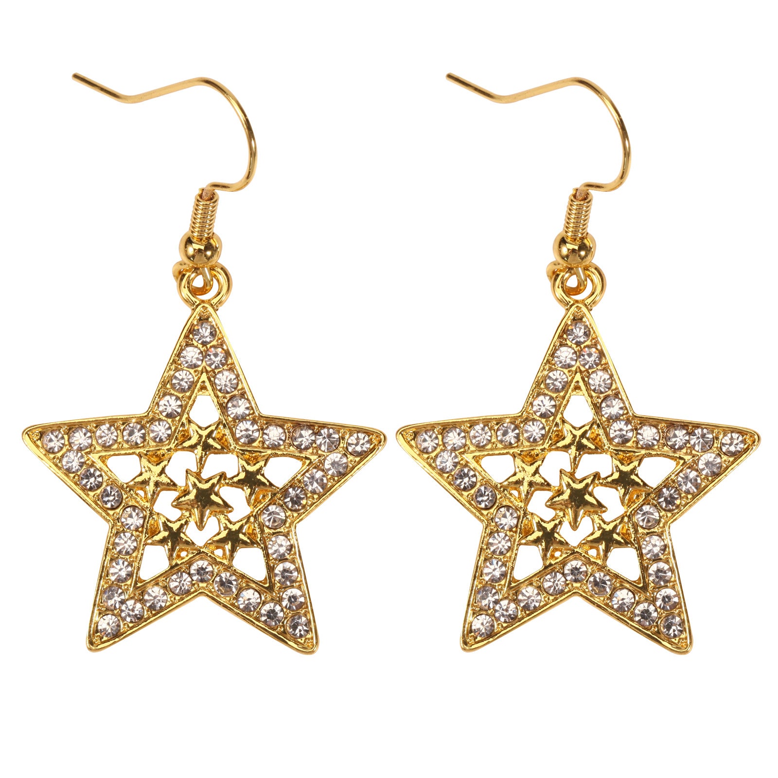 Wholesale Christmas Snowflake Cane Antler Earrings
